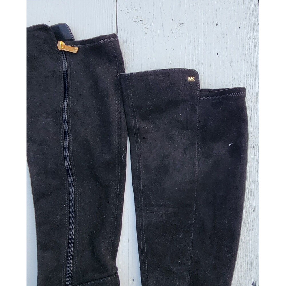 Michael Kors MK Bromley Black Suede Knee High Boots US 5.5 EU 35.5 - Picture 4 of 10
